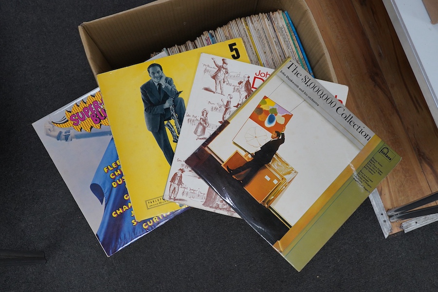 A hundred LP record albums, artists include; Chris Barber, Humphrey Lyttelton, lonnie Donegan, Long John Baldry, Georgie Fame, Manfred Mann, Herman’s Hermits, Freddie and the Dreamers, the Hollies, The Dave Clark Five, B